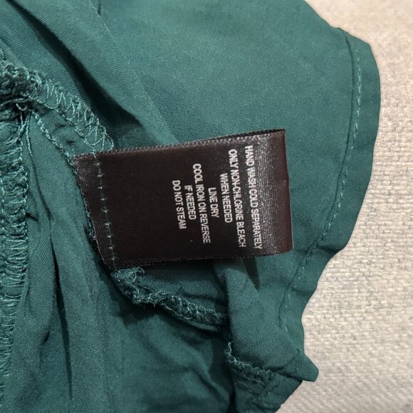 CURATIONS Sleeveless Tiered Surplice Viscose Tunic Blouse, Green, Large - Picture 15 of 15